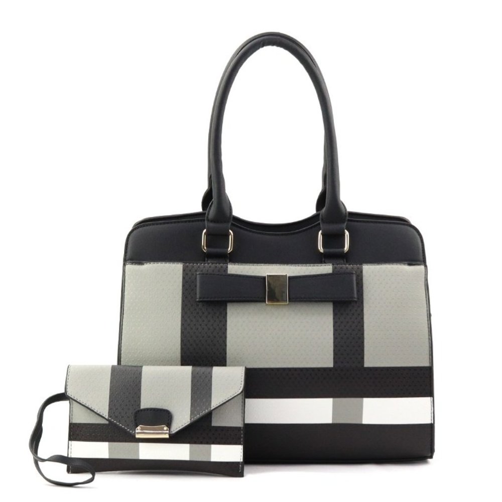 Plaid 2 in 1 Handbag